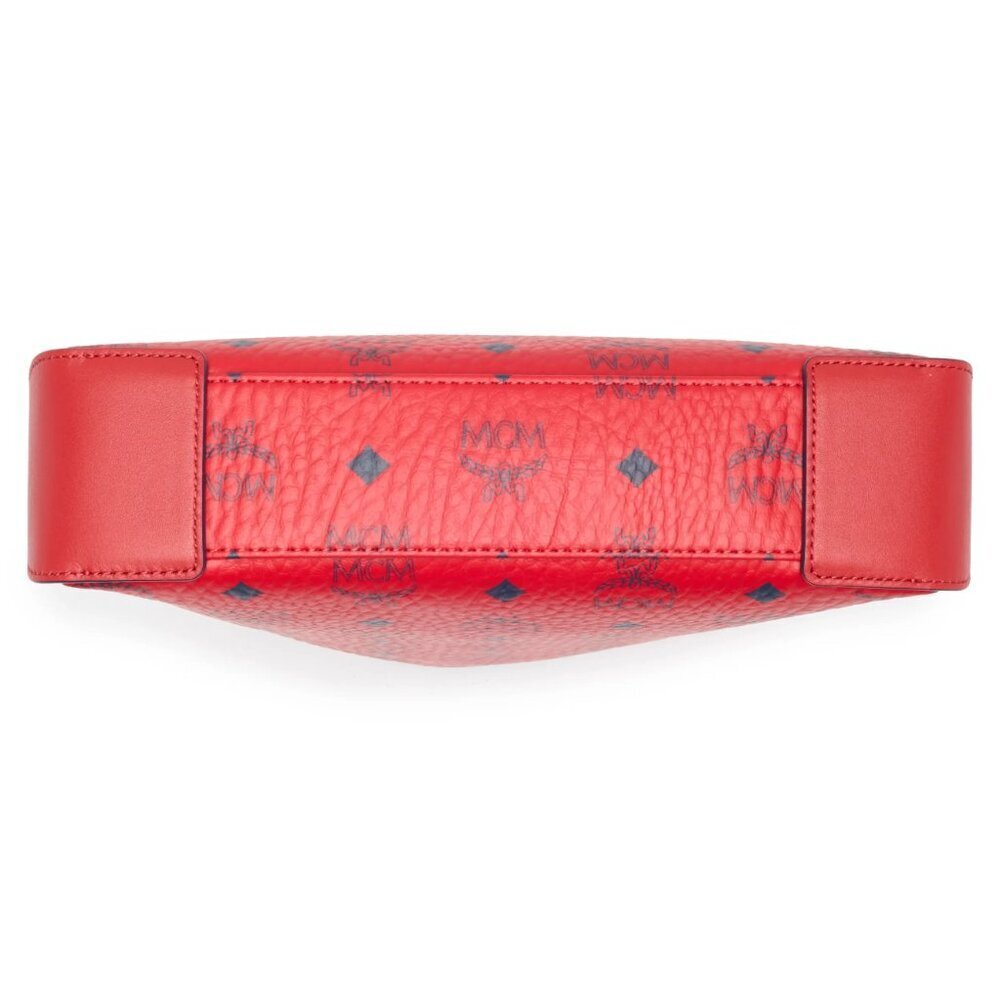 MCM Aren Logo Crossbody Bag Candy Red  1 year guarantee Included - Picture 7 of 7